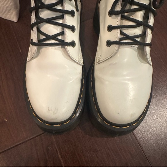 Dr. Martens Jadon Platform White Combat Boots - Picture 2 of 4